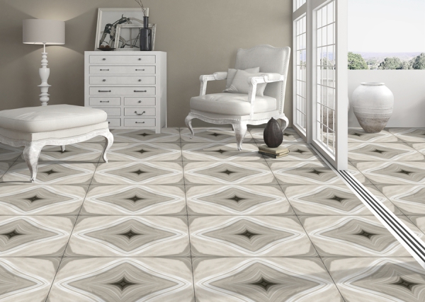 Bookmatch 60x60cm Porcelain Floor Tiles 93040