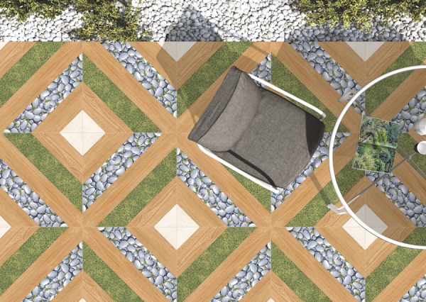 Garden 60x60cm Porcelain Floor Tiles 99001