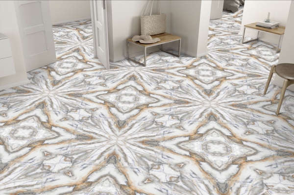 Bookmatch 60x60cm Porcelain Floor Tiles 93001